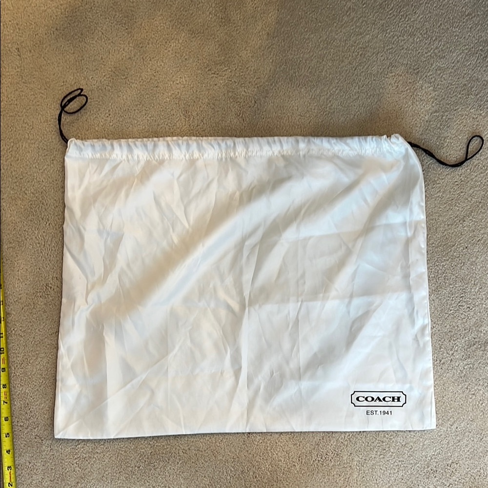 Coach White Dust Bag